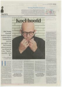 Volkskrant 14.11.2013 Koel Hoofd